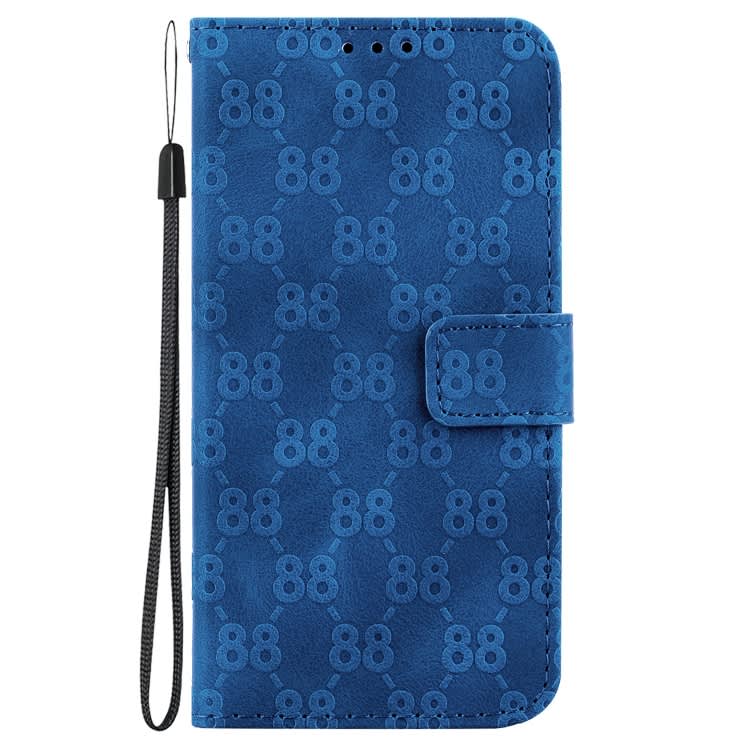 For Xiaomi Redmi 10C Double 8-shaped Embossed Leather Phone Case(Blue)