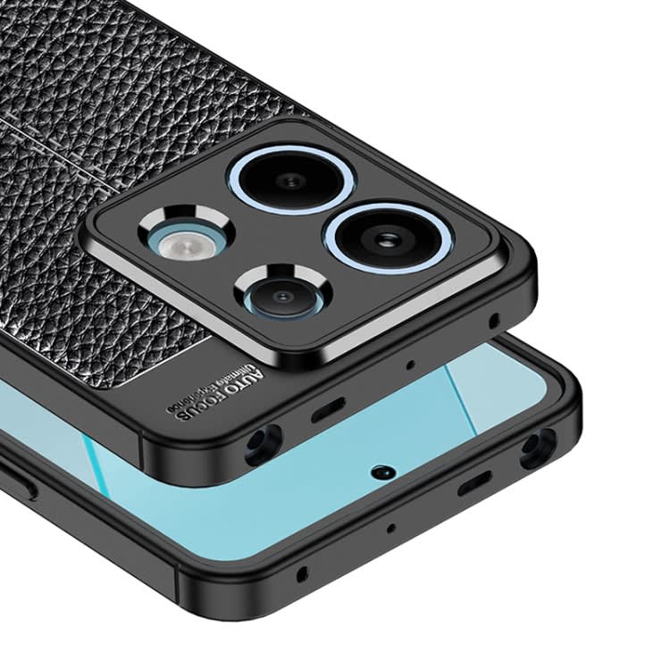 For Xiaomi Redmi Note 13 Pro Litchi Texture Shockproof TPU Phone Case(Black)