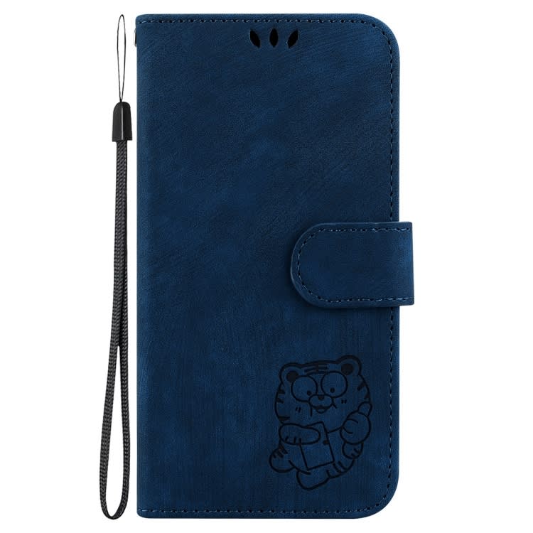 For Xiaomi Redmi A1+ 4G Global Little Tiger Embossed Leather Phone Case(Dark Blue)