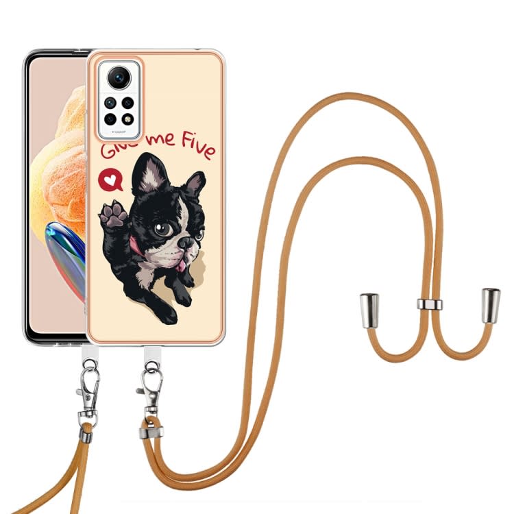 For Xiaomi Redmi Note 12 Pro 4G Global Electroplating Dual-side IMD Phone Case with Lanyard(Lucky D