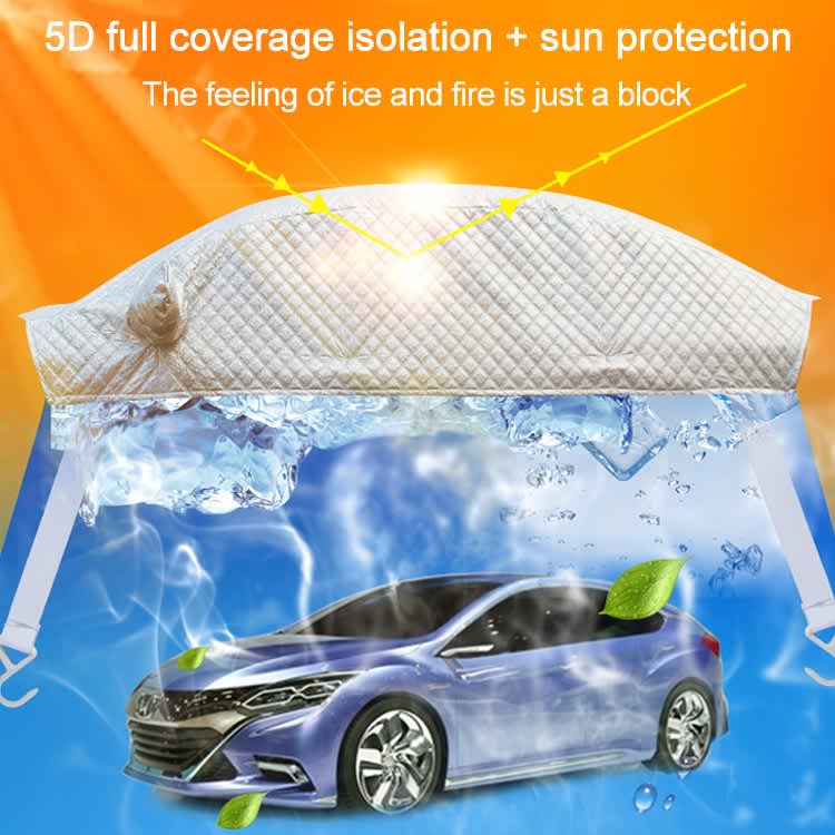 Car Half-cover Car Clothing Sunscreen Heat Insulation Sun Nisor, Aluminum Foil Size: 5x1.8x1.9m