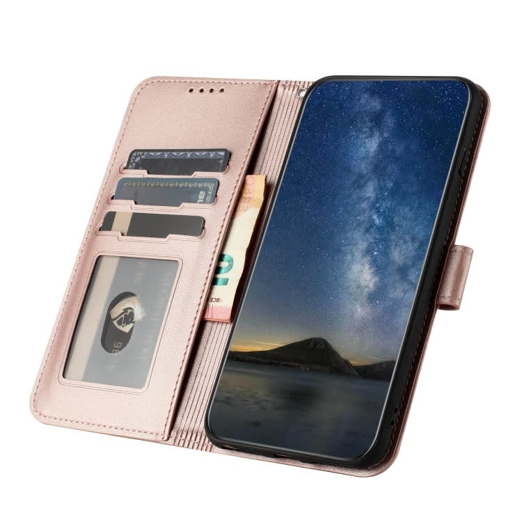 For Xiaomi Redmi Note 12 5G Global Datura Flower Embossed Flip Leather Phone Case(Rose Gold)