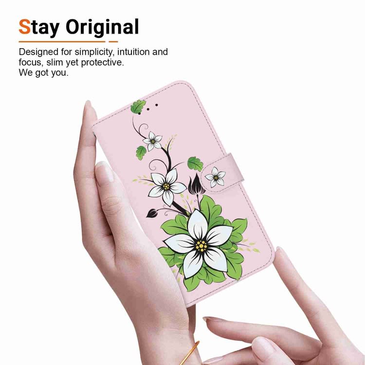 For Xiaomi Redmi Note 12 Pro+ Crystal Texture Colored Drawing Leather Phone Case(Lily)