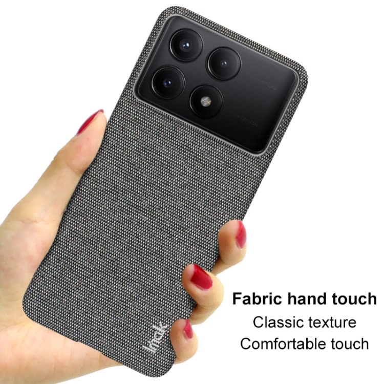 For Xiaomi Redmi K70 5G/K70 Pro 5G imak Ruiyi Series Cloth Texture PU + PC Phone Case(Dark Grey)