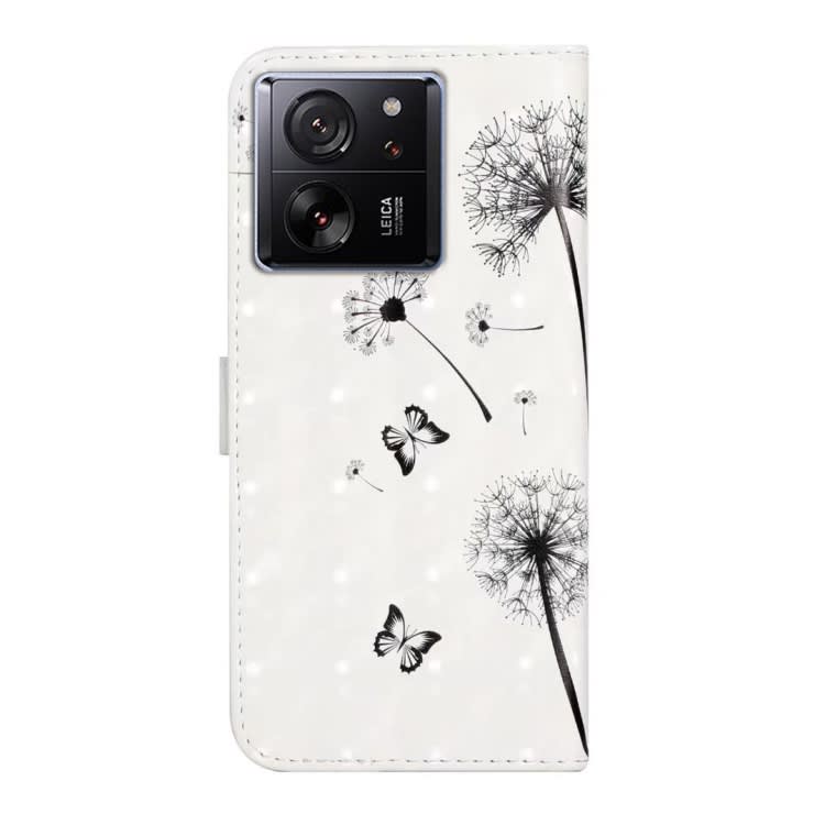 For Xiaomi 13T Oil Embossed 3D Drawing Leather Phone Case(Couple Dandelion)