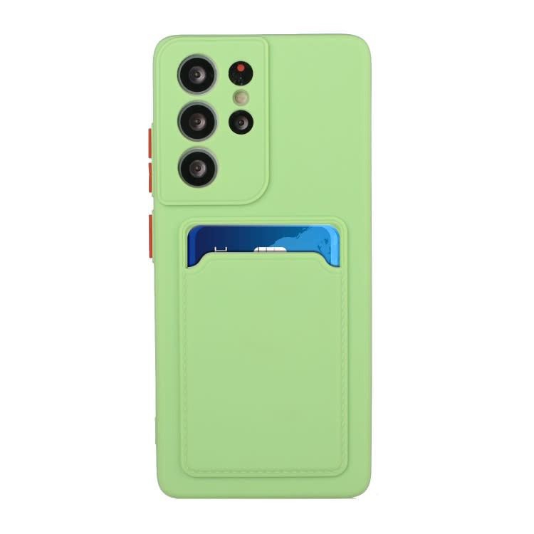 For Samsung Galaxy S24 Ultra Card Slot Design Shockproof TPU Phone Case(Matcha Green)