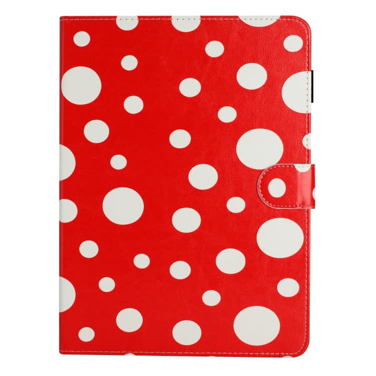 For iPad mini 6 Dot Pattern Leather Smart Tablet Case(Red White)