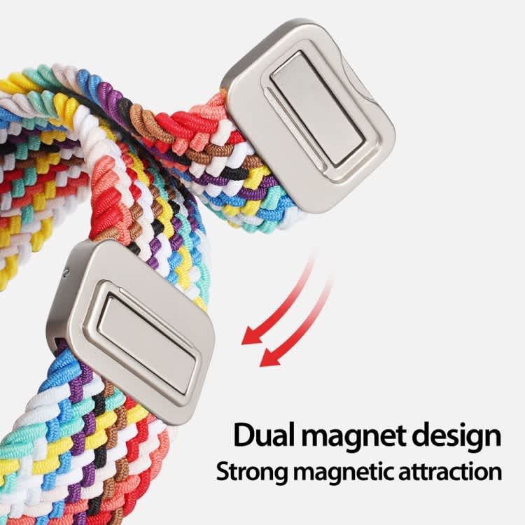 For Apple Watch Series 3 42mm DUX DUCIS Mixture Pro Series Magnetic Buckle Nylon Braid Watch Band(R