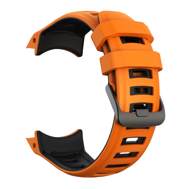 For Garmin Instinct 2X Two Color Silicone Watch Band(Orange Black)