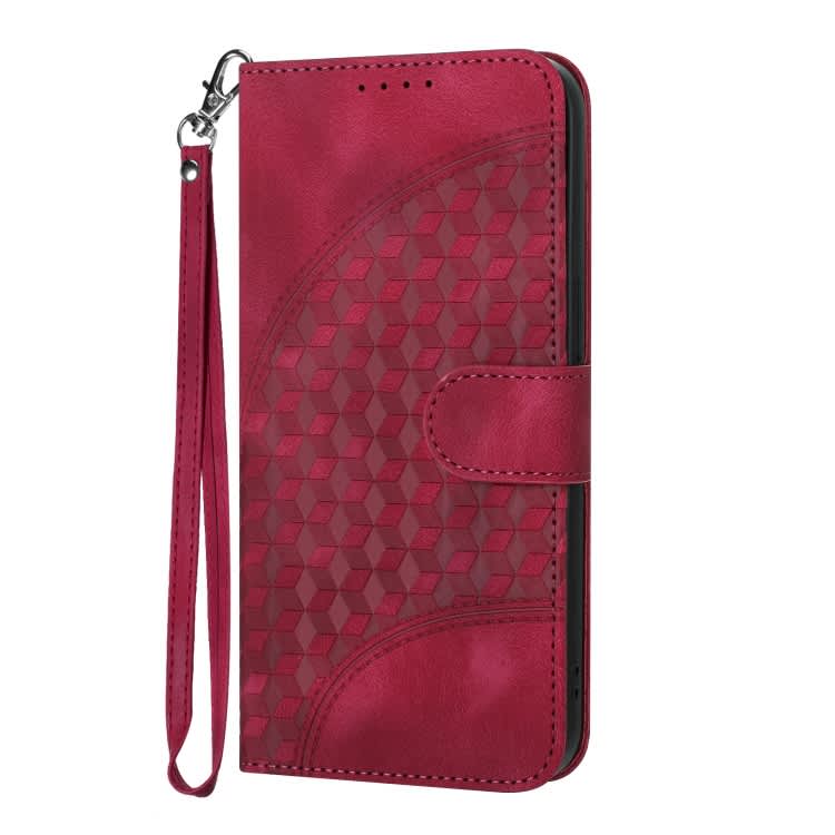 For Xiaomi Redmi Note 13 Pro 5G YX0060 Elephant Head Embossed Phone Leather Case with Lanyard(Rose