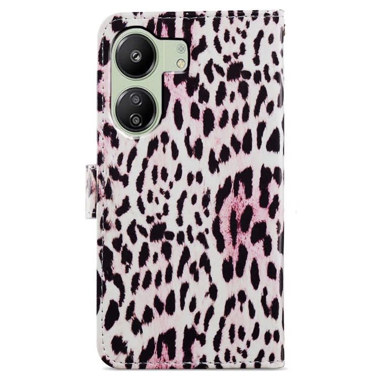 For Xiaomi Redmi 13C 4G Painted Pattern Horizontal Flip Leather Phone Case(Leopard)