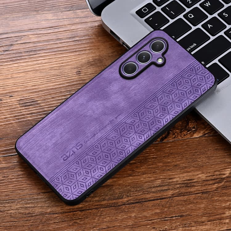 For Samsung Galaxy A55 5G AZNS 3D Embossed Skin Feel Phone Case(Purple)