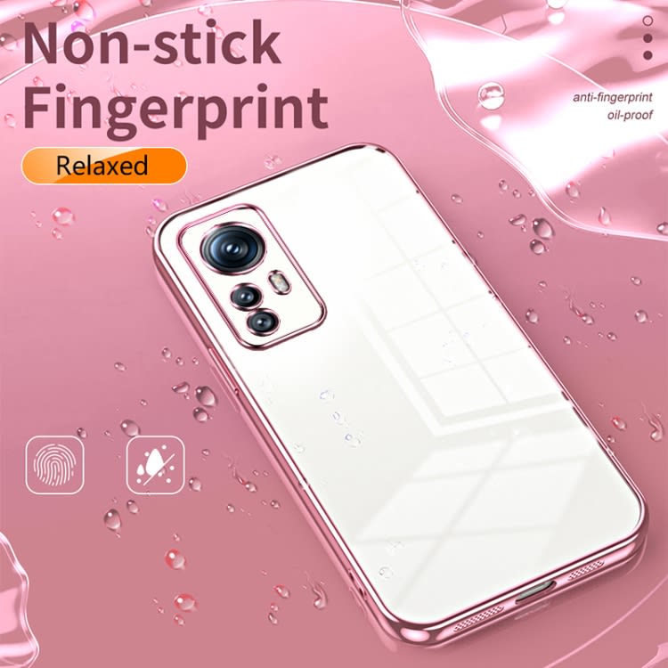 For Xiaomi 12S Transparent Plating Fine Hole Phone Case(Gold)