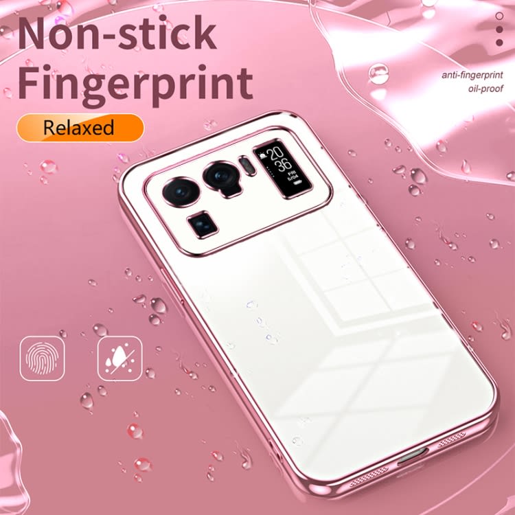 For Xiaomi Mi 11 Ultra Transparent Plating Fine Hole Phone Case(Pink)
