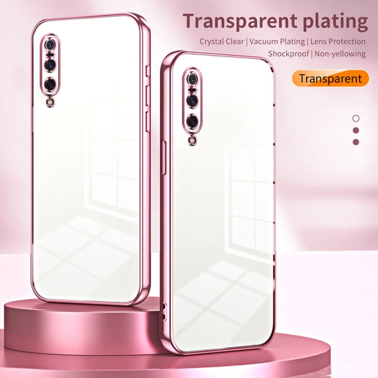 For Xiaomi Mi 9 Transparent Plating Fine Hole Phone Case(Silver)