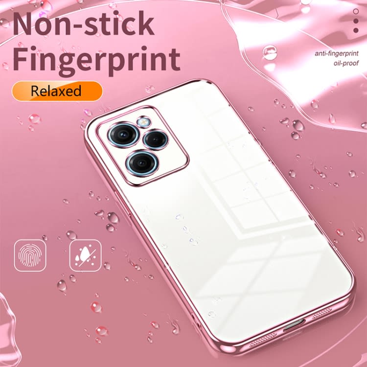 For Xiaomi Redmi Note 12 Pro Speed Transparent Plating Fine Hole Phone Case(Black)