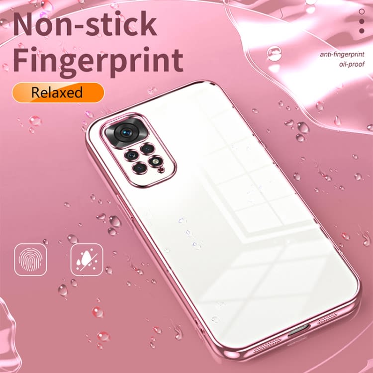 For Xiaomi Redmi Note 11 Global / Note 11S Transparent Plating Fine Hole Phone Case(Silver)