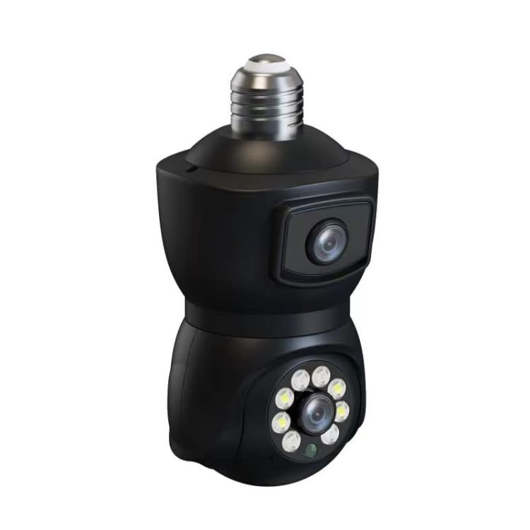 DP41 Bulb-type Dual-lens Motion Tracking Smart Camera Supports Voice Intercom(Black)
