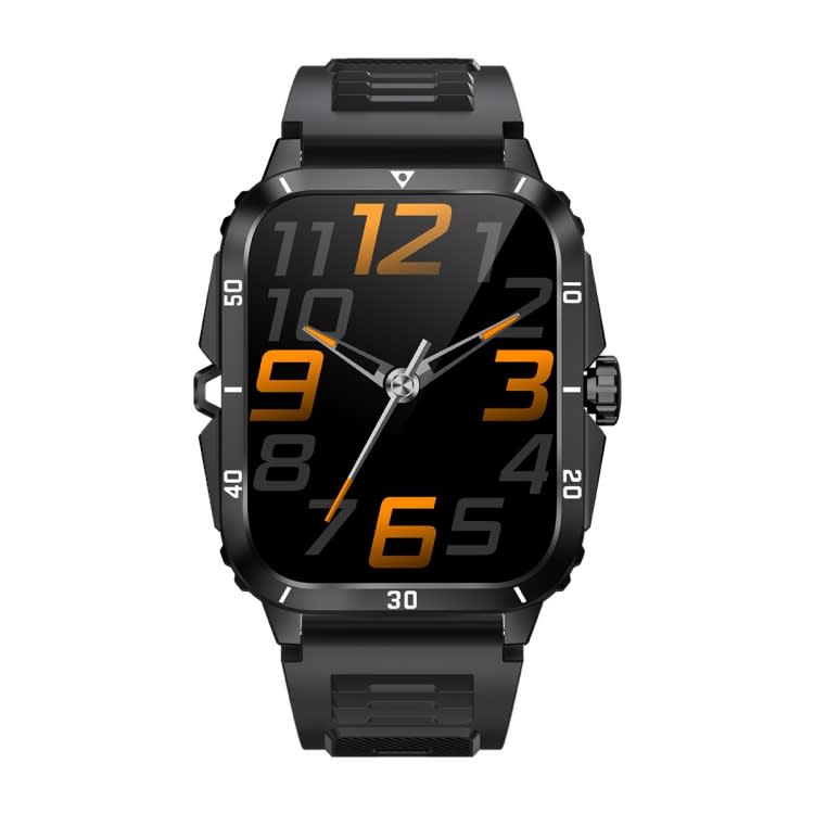 KT71 1.96 inch HD Square Screen Rugged Smart Watch Supports Bluetooth Calls/Sleep Monitoring/Blood