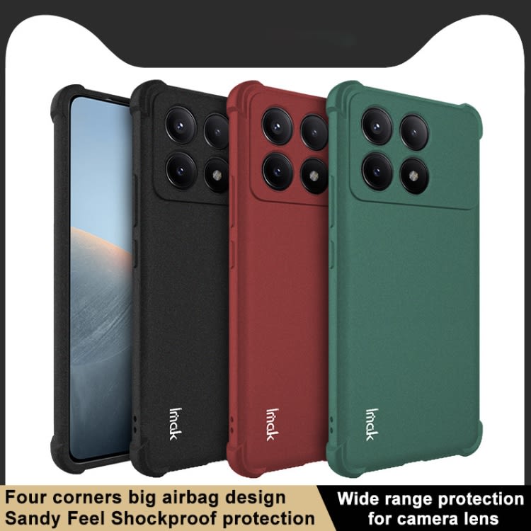 For Xiaomi Poco X6 Pro 5G/Redmi K70E 5G imak Shockproof Airbag TPU Phone Case(Matte Black)
