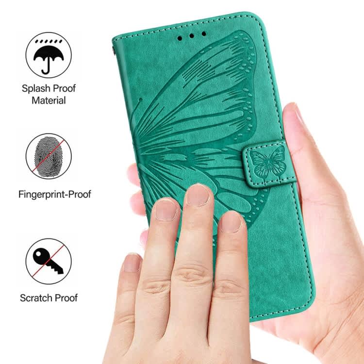 For Xiaomi Mi CC9e / Mi A3 Embossed Butterfly Leather Phone Case(Green)