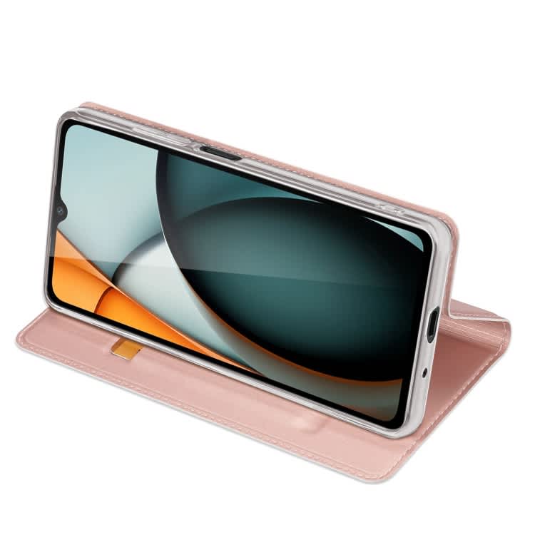 For Xiaomi Redmi A3 DUX DUCIS Skin Pro Series Flip Leather Phone Case(Rose Gold)