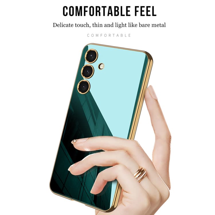 For Samsung Galaxy S24+ 5G GKK Electroplating TPU Full Coverage Phone Case(Green)