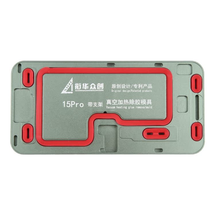 For iPhone 15 Pro LCD Screen Frame Vacuum Heating Glue Removal Mold with Holder
