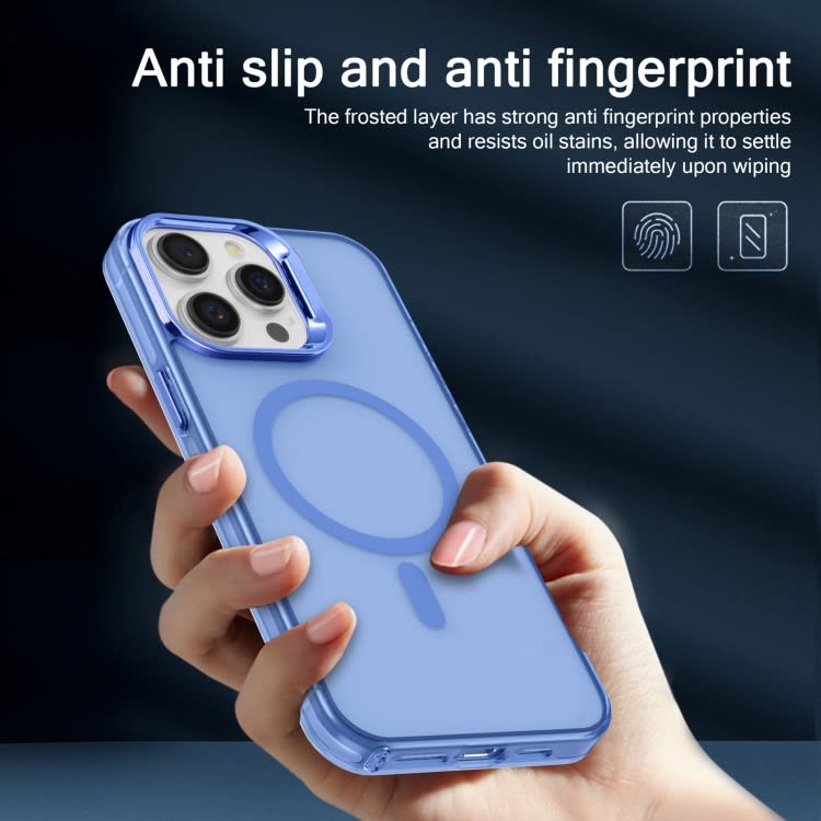 For iPhone 11 Electroplated IMD Magsafe PC Hybrid TPU Phone Case(Blue)