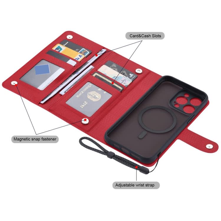 For iPhone 13 ViLi GHA Series Shockproof MagSafe RFID Leather Attraction Horizontal Flip Phone Case
