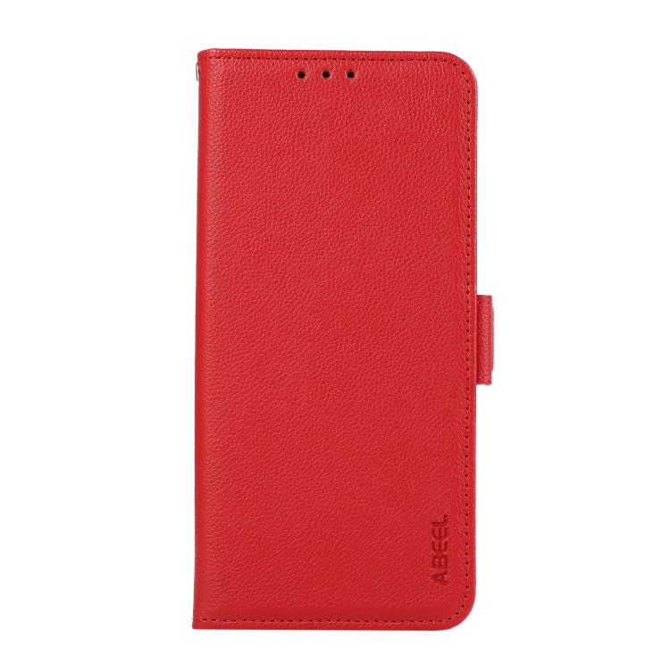 For Samsung Galaxy S22 5G ABEEL Side-Magnetic Litchi Pattern Leather RFID Phone Case(Red)