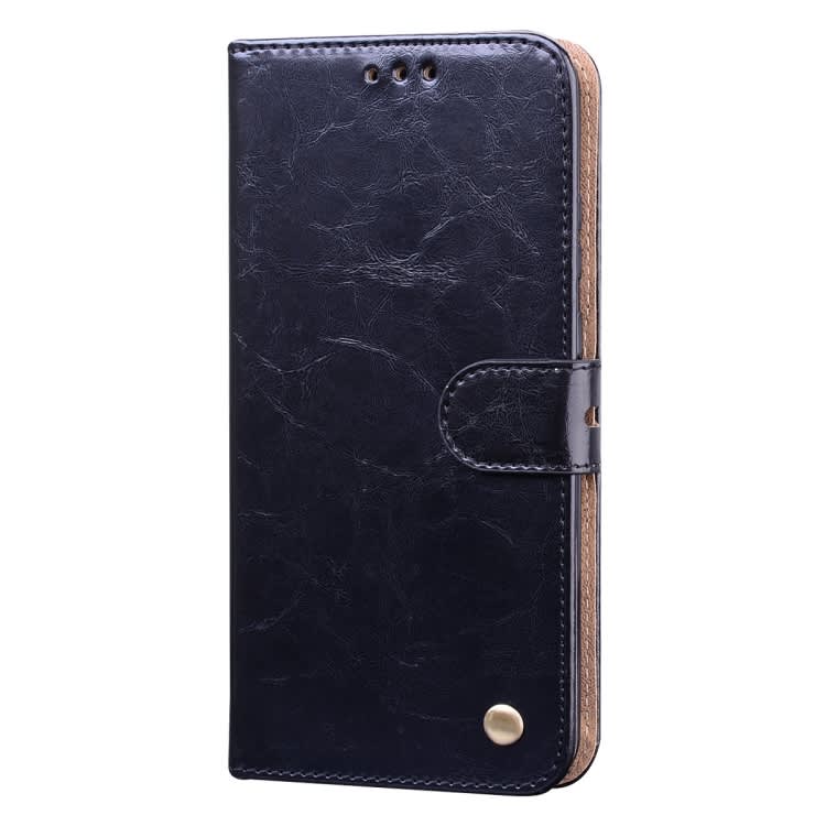 Oil Wax Texture Shockproof Flip Leather Phone Case For iPhone 15 Pro Max(Black)