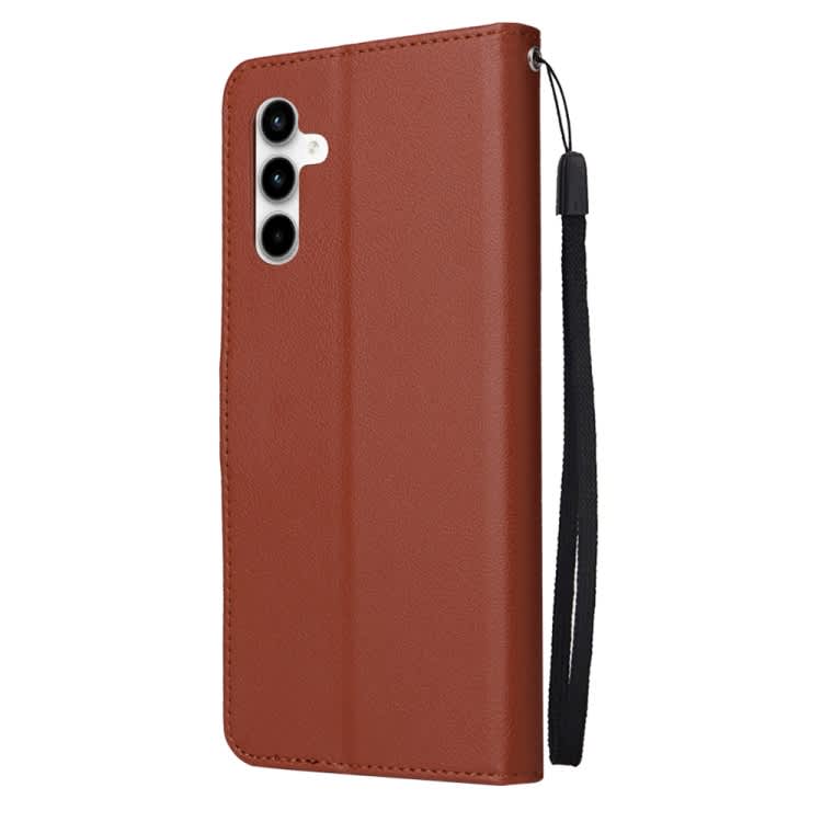 For Samsung Galaxy A35 5G 3-Card Slots Multifunctional Leather Phone Case(Brown)