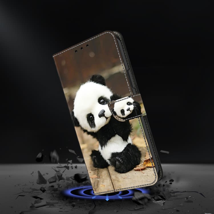 For Xiaomi Redmi Note 12 Pro+ 5G Global Crystal Painted Leather Phone case(Panda)