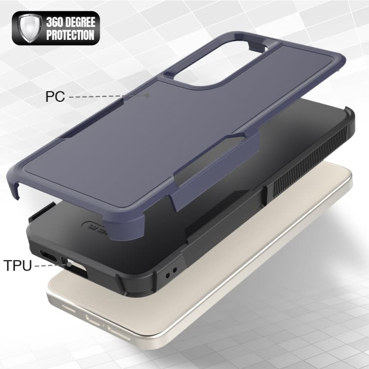 For Samsung Galaxy S24+ 5G 2 in 1 PC + TPU Phone Case(Dark Blue)