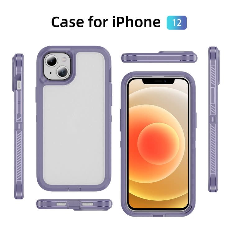 For iPhone 12 Guard Life Waterproof Frosted Phone Case(Light Purple)
