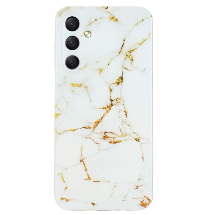 For Samsung Galaxy S24+ 5G IMD Marble Pattern TPU Phone Case(White)