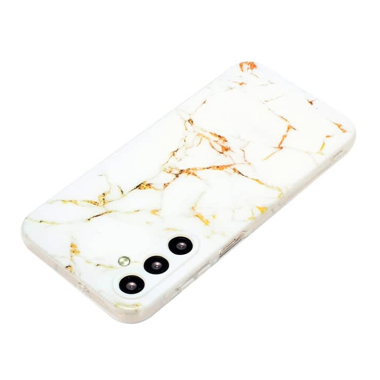 For Samsung Galaxy S24+ 5G IMD Marble Pattern TPU Phone Case(White)