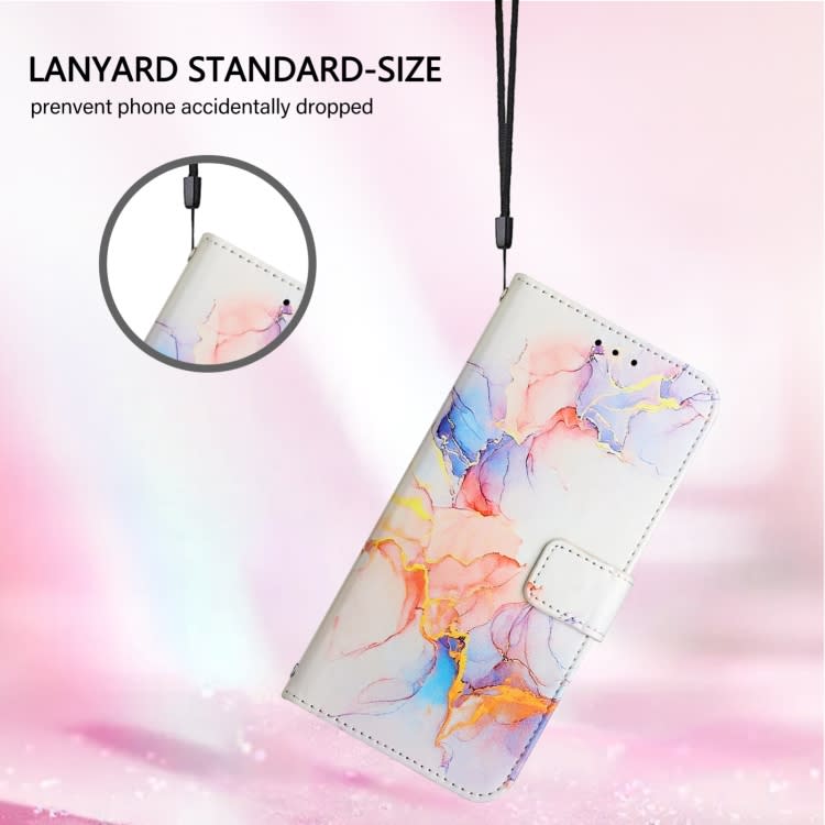 For Samsung Galaxy A21s PT003 Marble Pattern Flip Leather Phone Case(Galaxy Marble White)