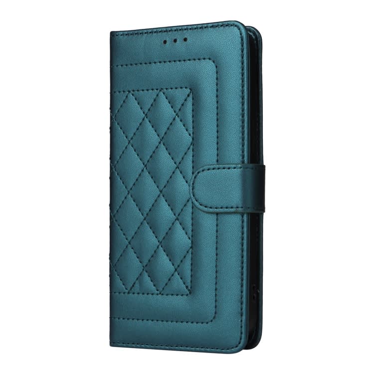 For iPhone 14 Pro Diamond Lattice Leather Flip Phone Case(Green)