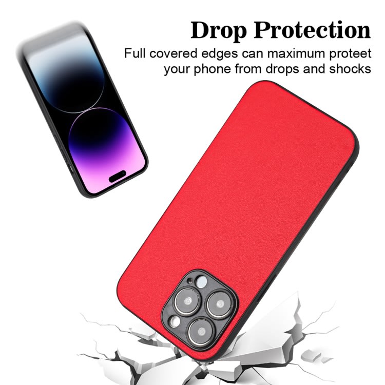 For iPhone 13 Pro R20 Leather Pattern Phone Single Case(Red)