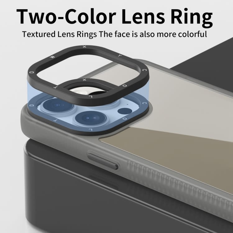 For Xiaomi Poco X5 / Redmi Note 12 5G Frame Two Color Lens Ring TPU Phone Case(Black)