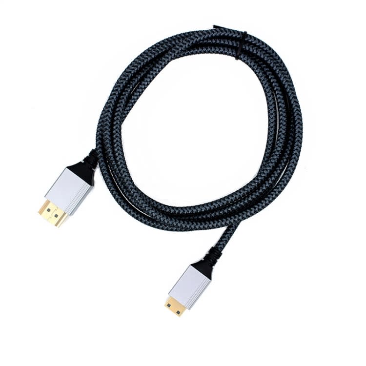 HDTV to Mini HDTV 4K UHD Video Transmission Braided Cable, Length:0.3m(Grey)