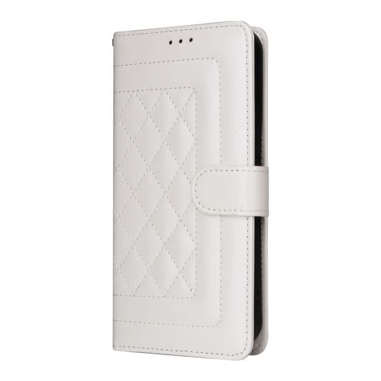 For Samsung Galaxy A54 5G Diamond Lattice Leather Flip Phone Case(White)