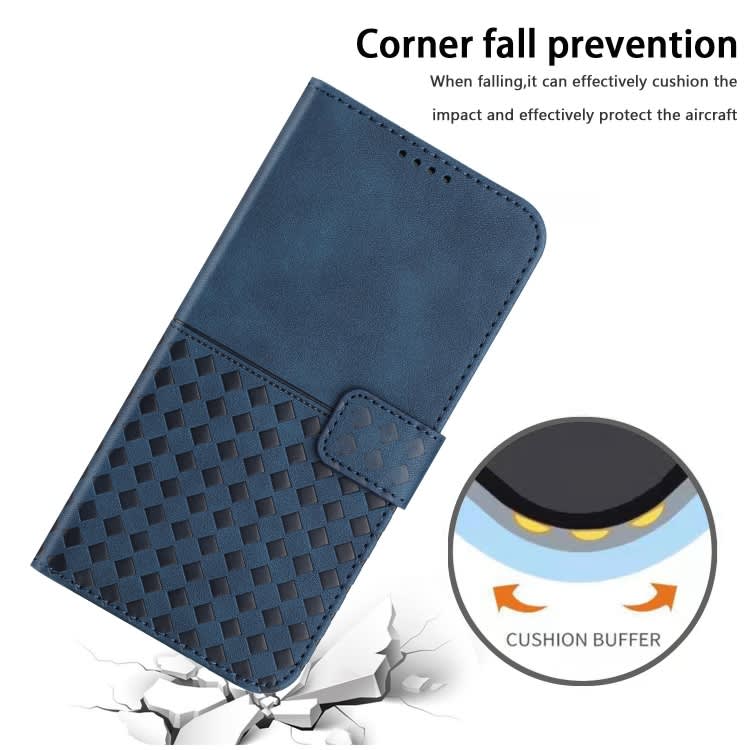 For Samsung Galaxy A24 5G Woven Embossed RFID Blocking Leather Phone Case(Blue)