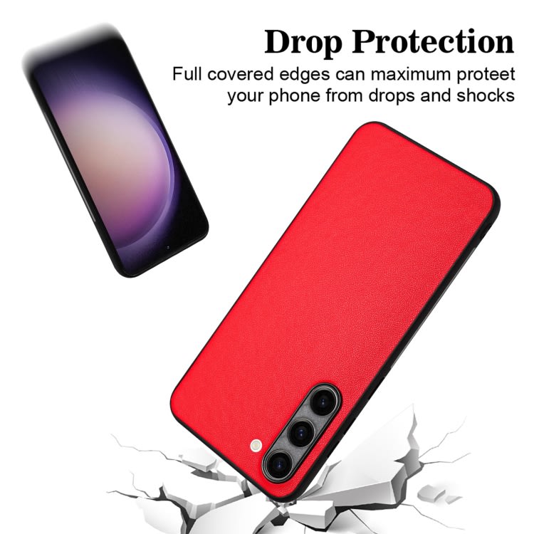 For Samsung Galaxy S23+ 5G R20 Leather Pattern Phone Single Case(Red)