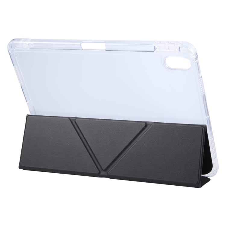 For iPad Air 13 2024 / Pro 12.9 GEBEI Deformation Leather Tablet Case(Black)