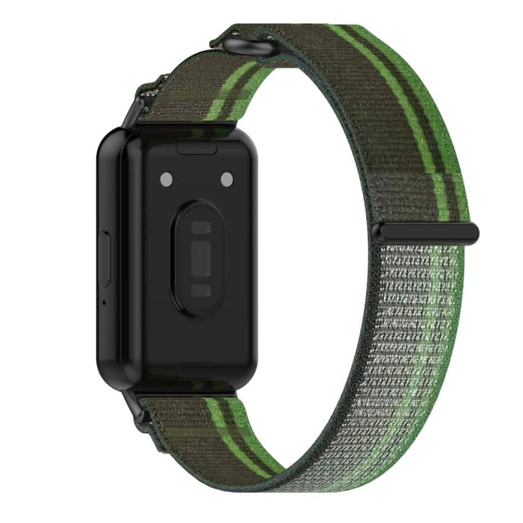 For Samsung Galaxy Fit 3 Loop Nylon Watch Band(Dark Green)