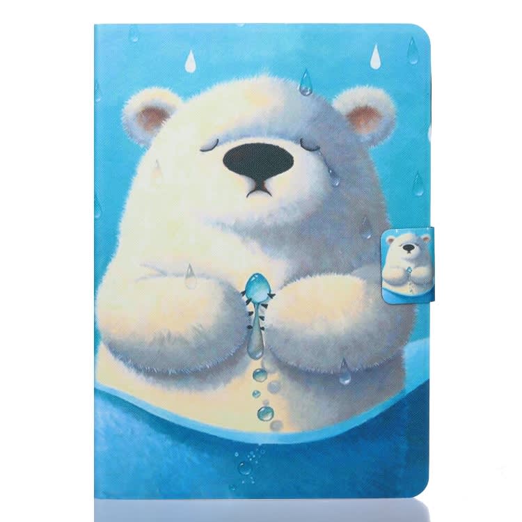 For iPad Pro 11 2024 Voltage Coloured Drawing Smart Leather Tablet Case(Polar Bear)