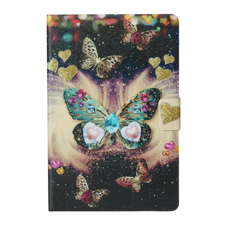 For iPad Pro 11 2024 Voltage Coloured Drawing Smart Leather Tablet Case(Butterflies)